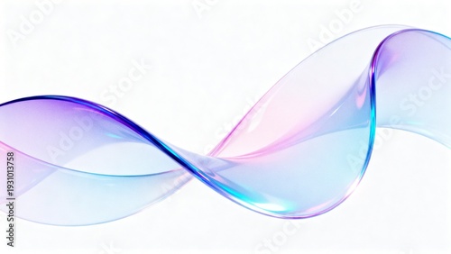 Smooth glossy pastel ribbon with gentle gradient on light background, grainy texture, smooth motion, translucent, banner, backdrop design