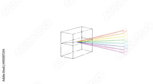 Prism refracting light into rainbow colors light refraction optics physics