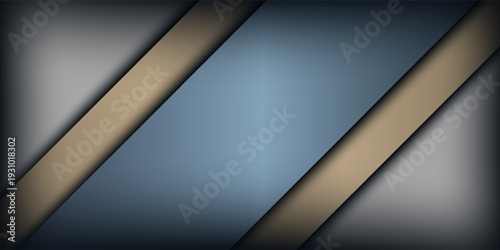 Blue background label modern vector background overlap with brown and grey color multi paper lighting square for text and message website design