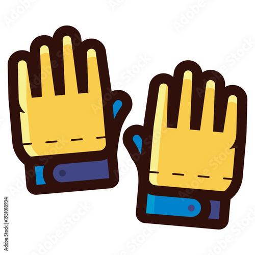 goalkeeper hand gloves icon illustration