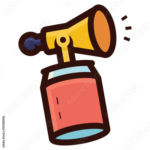 air horn can icon illustration