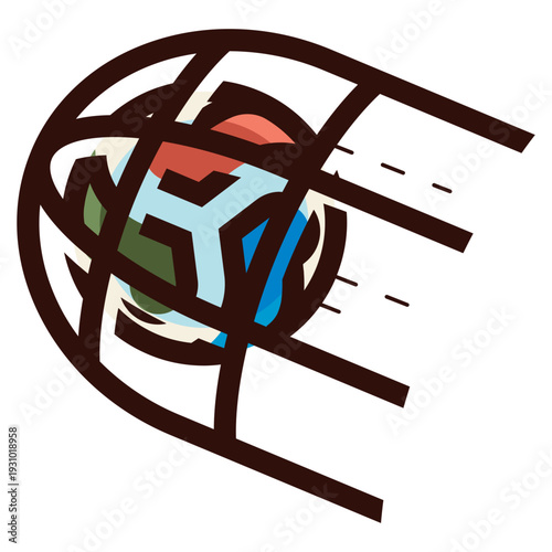 score a goal icon illustration