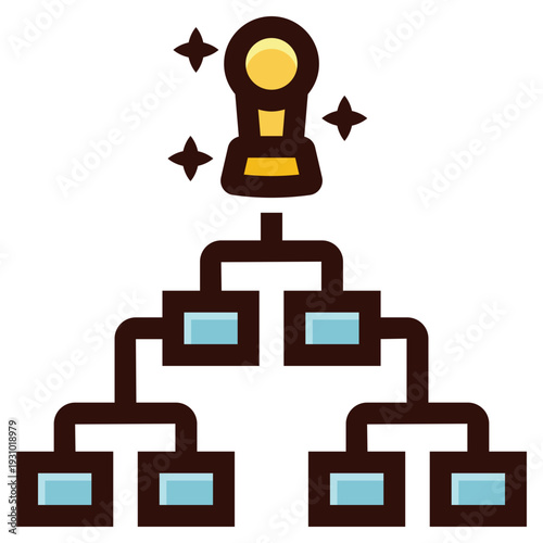 soccer or football world cup playoff bracket icon illustration