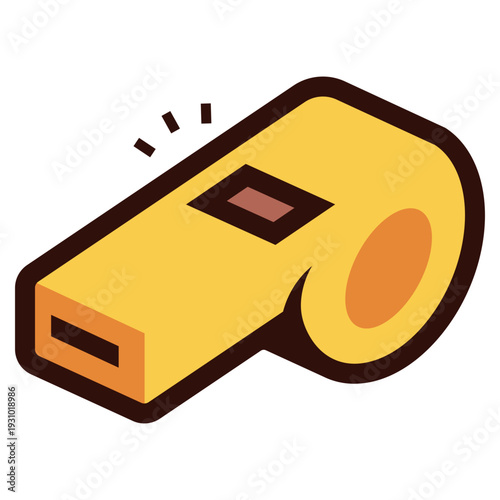 referee whistle icon illustration