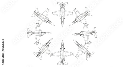 Fighter jets in multiple angles aircraft airplanes military aviation