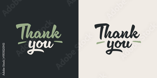 two pack - Thank you hand drawn inscription with lines. Calligraphic inscription, vector illustration vector eps