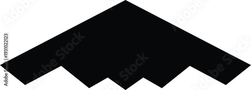 B52 Stealth Bomber Flying Silhouette Military Airforce Aviation Vector Design