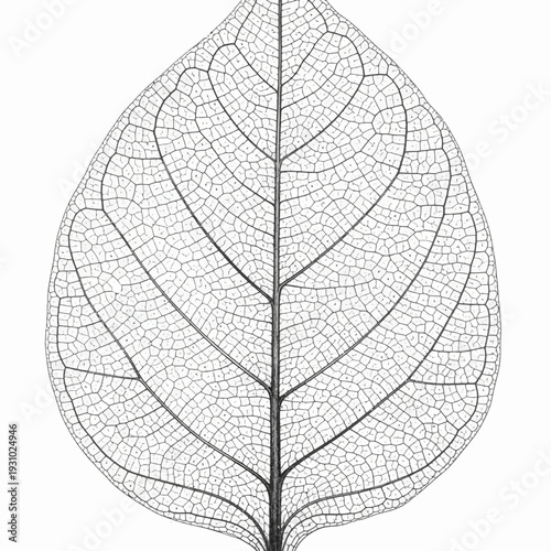 Delicate skeletal leaf structure with intricate vein patterns.
