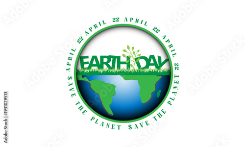 Happy Earth Day. Environmental protection.Vector illustration for banner, social media post, celebration card