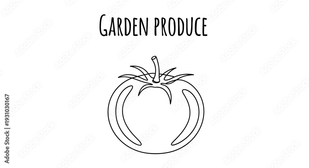 Obraz premium Hand-Drawn Tomato Illustration with