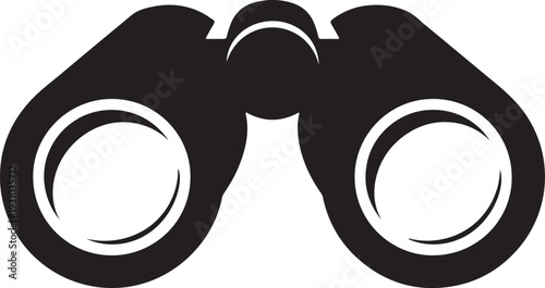 binoculars silhouette icon vector art illustration