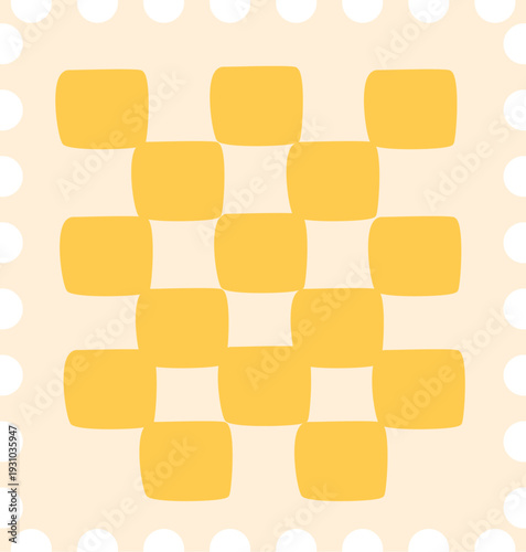 Stamp Icon With Wavy Border Geometric