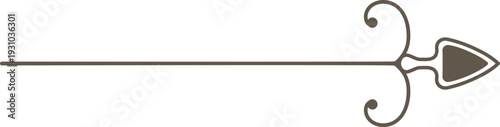Arrow Divider Ornament Line Art