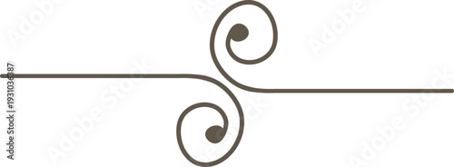 Divider Flourish Scroll Line