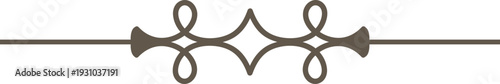 Divider Ornament Flourish Line Art