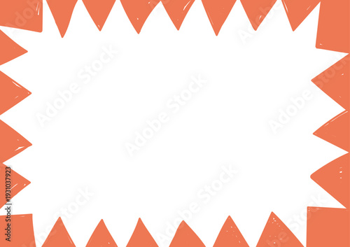 Bunting Frame With Triangle Border Hand Drawn