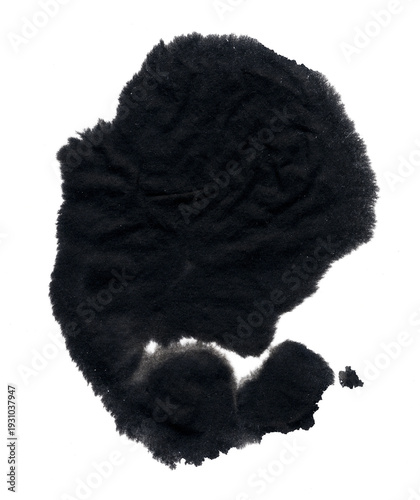 Quadro su tela Black Ink Blot Abstract Watercolor Composition