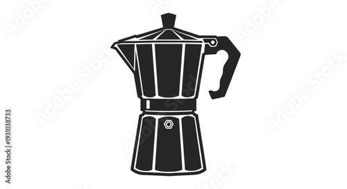 Black coffee maker espresso pot.