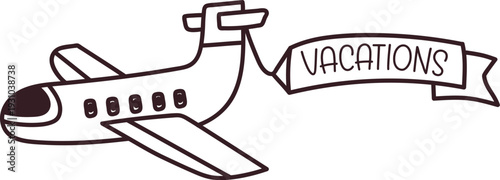 Airplane Towing Banner Doodle
