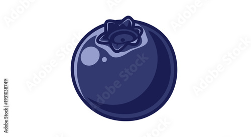 Blueberry Fresh Fruit Single Object.