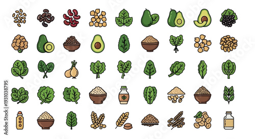 Variety of nuts and seeds.