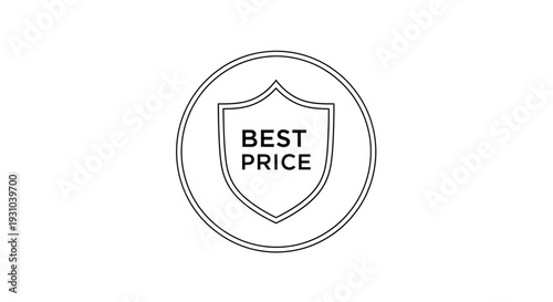 Best Price Shield Icon - Guarantee of Lowest Cost and Value