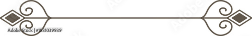 Divider Ornamental Flourish Line