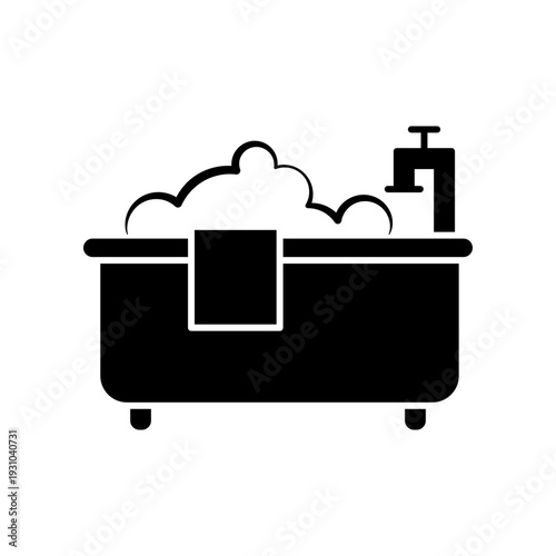 Bathtub icon design template
