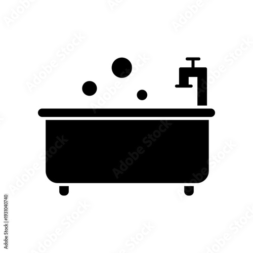 Bathtub icon design template