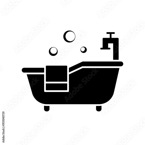 Bathtub icon design template