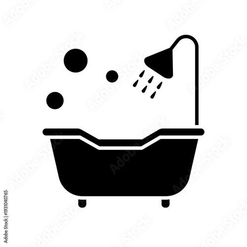 Bathtub icon design template
