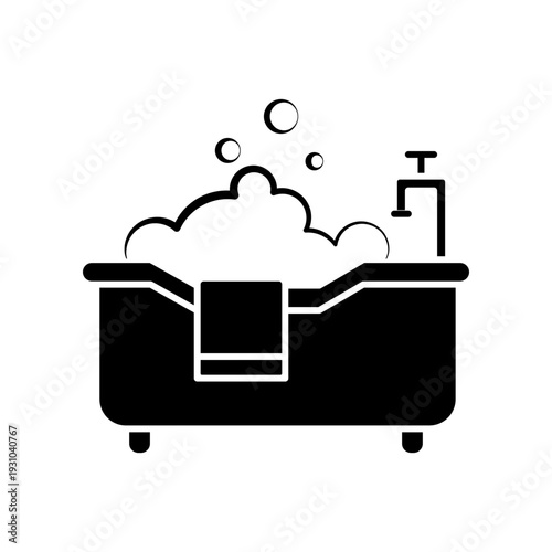 Bathtub icon design template
