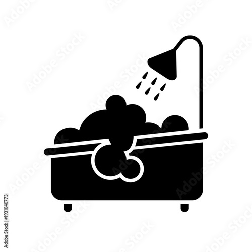 Bathtub icon design template