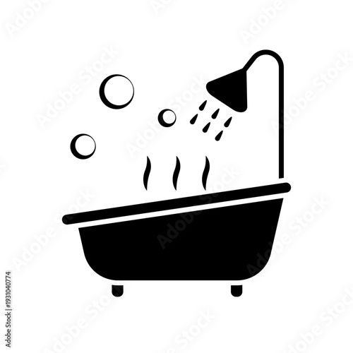 Bathtub icon design template