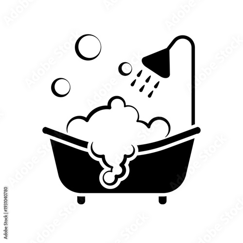Bathtub icon design template