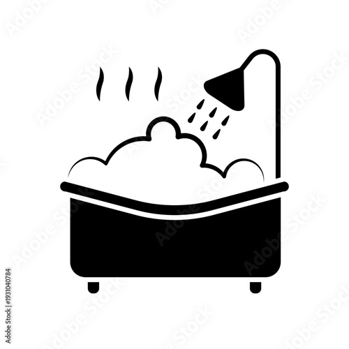 Bathtub icon design template