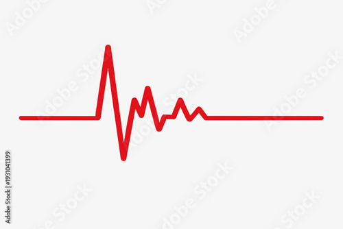 Simple Red Heartbeat Line