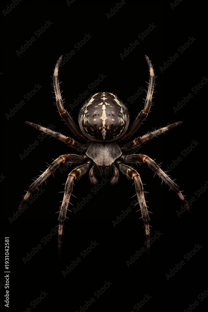 Obraz premium spider isolated on black background