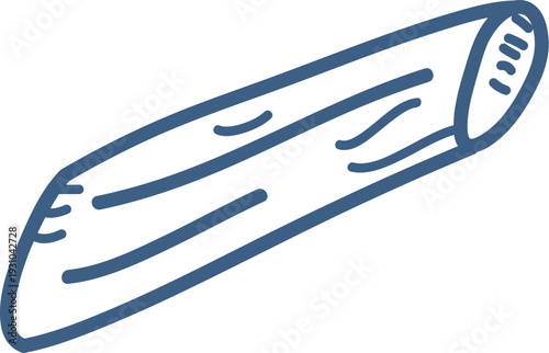 Baguette Loaf Sketch Icon