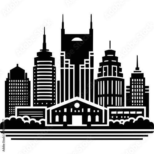 Nashville Skyline Icon Vector