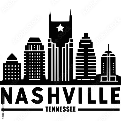 Nashville Skyline Icon Vector