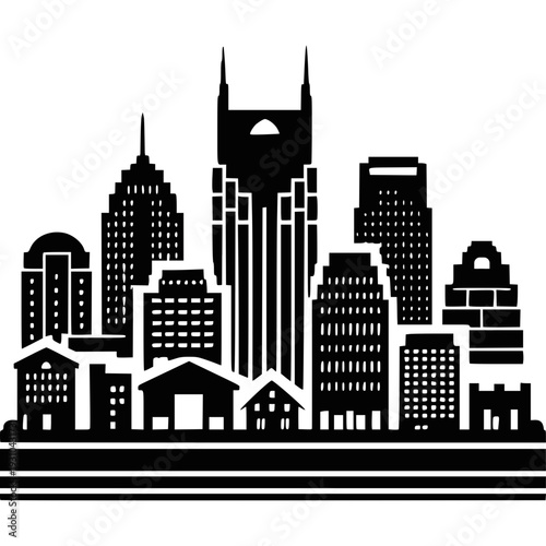 Nashville Skyline Icon Vector