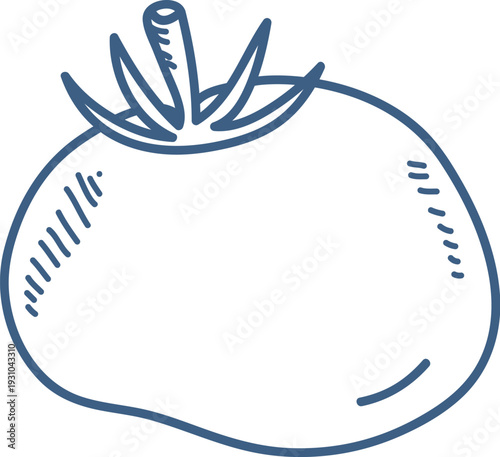 Tomato Whole Sketch Line Art