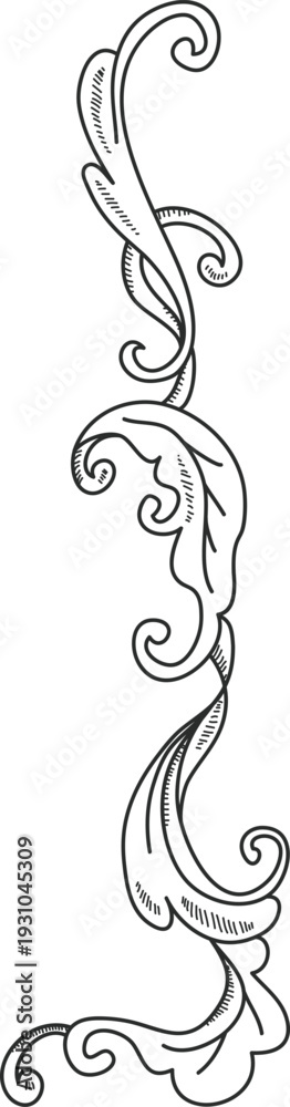 Fototapeta premium Flourish Border Divider Vintage
