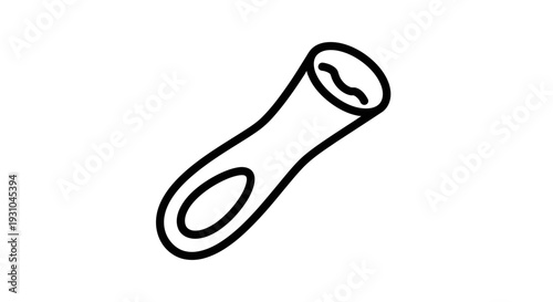 Simple Line Art Icon of a Condom, Symbolizing Safe Sex and Protection