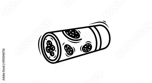 Abstract illustration of a stylized blood vessel with cells and plaque buildup