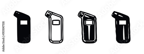 Detailed Icons of Alcohol Breath Testers and Breathalyzers.