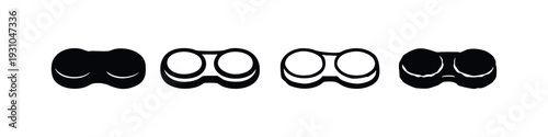Binoculars Icon Set for Vision and Observation