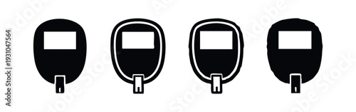 Classic Welder's Mask Frontal Vector Icons Collection - Solid and Line Art