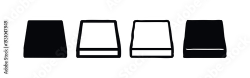 Smartphone Mobile Phone Icons Set, Vertical Handset Device Symbols in Solid and Outline Styles